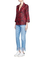 Figure View -Click To Enlarge 'Era' paisley print silk pyjama shirt