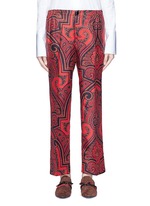 Main View -Click To Enlarge 'Zeus' paisley print silk pyjama pants