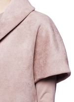 Detail View -Click To Enlarge Velour knit cape jacket