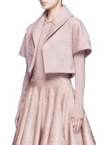 Front View -Click To Enlarge Velour knit cape jacket
