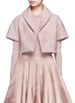 Main View -Click To Enlarge Velour knit cape jacket