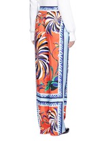 Back View -Click To Enlarge Cactus flower print silk pyjama pants
