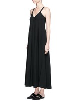 Front View -Click To Enlarge V-neck crepe maxi dress