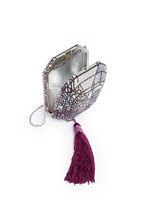 Detail View -Click To Enlarge 'Octagon' floral crystal pavé minaudière