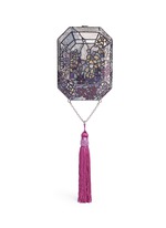 Back View -Click To Enlarge 'Octagon' floral crystal pavé minaudière