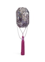 Figure View -Click To Enlarge 'Octagon' floral crystal pavé minaudière