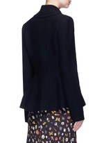 Back View -Click To Enlarge Wool-cashmere blend knit peplum jacket
