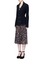 Figure View -Click To Enlarge Wool-cashmere blend knit peplum jacket