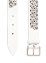 Detail View -Click To Enlarge Inset eyelet leather belt