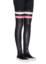 Figure View -Click To Enlarge 'E-high' stripe leather thigh high sneaker boots