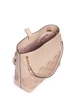 Detail View -Click To Enlarge 'Zoey' floral perforated leather tote