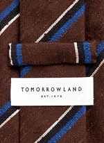 Detail View -Click To Enlarge Stripe silk shantung tie