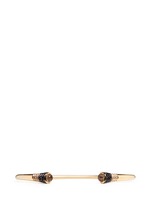Detail View -Click To Enlarge 'Evolution of Rock' diamond topaz 18k yellow gold cuff