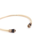 Detail View -Click To Enlarge 'Evolution of Rock' diamond topaz 18k yellow gold cuff