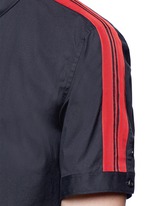 Detail View -Click To Enlarge 'Brad Pitt' grosgrain stripe stud cotton shirt