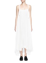 Main View -Click To Enlarge Gathered techno satin two-way dress