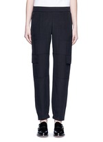 Main View -Click To Enlarge 'Hamtana' elastic waist silk habotai cargo pants