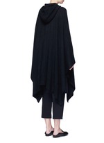 Back View -Click To Enlarge 'Asham' hooded cashmere-silk cape