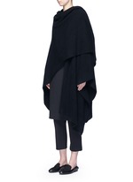 Figure View -Click To Enlarge 'Asham' hooded cashmere-silk cape