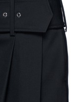 Detail View -Click To Enlarge Belted apron front twill skirt