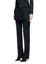 Front View -Click To Enlarge Belted apron front twill skirt