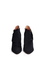 Front View -Click To Enlarge Asymmetric fringe suede booties