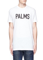Detail View -Click To Enlarge 'PALMS' print double layer T-shirt