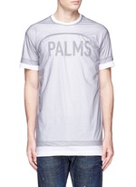 Main View -Click To Enlarge 'PALMS' print double layer T-shirt