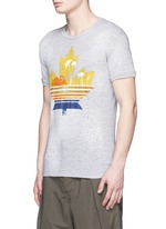 Front View -Click To Enlarge Tropical maple leaf print T-shirt