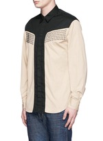 Front View -Click To Enlarge Stud gabardine cowboy shirt