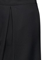 Detail View -Click To Enlarge Textured tartan colourblock culottes