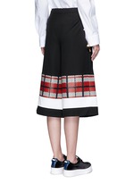 Back View -Click To Enlarge Textured tartan colourblock culottes
