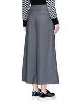 Back View -Click To Enlarge Wide leg wool blend cropped pants