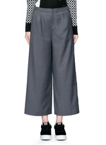 Main View -Click To Enlarge Wide leg wool blend cropped pants