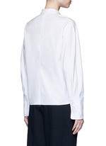Back View -Click To Enlarge 'Meiyijia' raw edged cotton poplin shirt