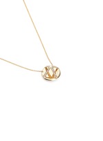 Detail View -Click To Enlarge 'Evolution Of Rock' diamond quartz 18k yellow gold necklace