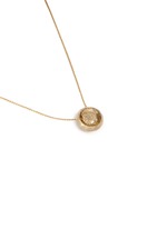 Figure View -Click To Enlarge 'Evolution Of Rock' diamond quartz 18k yellow gold necklace