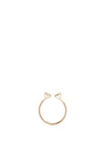 Detail View -Click To Enlarge 'Evolution of Rock' diamond pavé 18k yellow gold open ring
