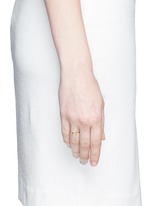 Figure View -Click To Enlarge 'Evolution of Rock' diamond pavé 18k yellow gold open ring