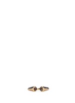 Main View -Click To Enlarge 'Evolution of Rock' diamond topaz 18k yellow gold ring