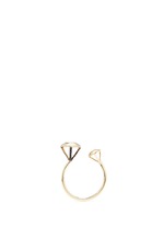 Detail View -Click To Enlarge 'Evolution of Rock' diamond pavé 18k yellow gold open ring
