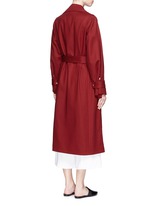 Back View -Click To Enlarge 'Swells' belted cotton coat