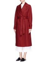 Front View -Click To Enlarge 'Swells' belted cotton coat