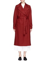 Main View -Click To Enlarge 'Swells' belted cotton coat