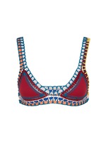 Main View -Click To Enlarge 'Soley' crochet trim triangle bikini top