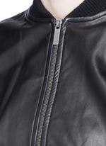 Detail View -Click To Enlarge Lambskin leather bomber jacket
