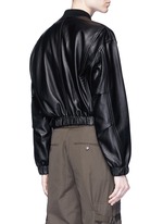 Back View -Click To Enlarge Lambskin leather bomber jacket