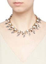 Figure View -Click To Enlarge 'Milky Way' Swarovski crystal 24k gold plated choker necklace