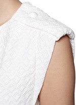 Detail View -Click To Enlarge Diamond jacquard sleeveless shift dress