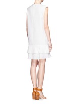 Back View -Click To Enlarge Diamond jacquard sleeveless shift dress